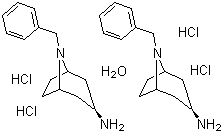 Structure of 3-AMINO-8-BENZYL-8-AZABICYCLO[3.2.1]OCTANE DIHYDROCHLORIDE MONOHYDRATE (3-ENDO)-