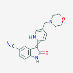 1H-INDOLE-5-CARBONITRILE, 2-HYDROXY-3-[5-(4-MORPHOLINYLMETHYL)-2-PYRIDINYL]-结构式