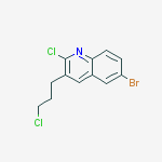 Structure of 6-BROMO-2-CHLORO-3-(3-CHLORO-PROPYL)-QUINOLINE