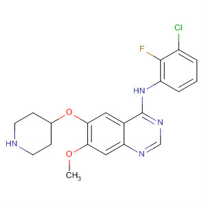 Structure of 4-Quinazolinamine,N-(3-chloro-2-fluorophenyl)-7-methoxy-6-(4-piperidinyloxy)-