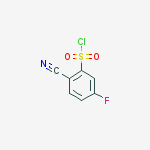 Structure of 2-Cyano-5-fluorobenzene-1-sulfonyl chloride