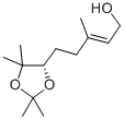 Structure of (6S,2E)-6,7-ISOPROPYLIDENEDIOXY-3,7-DIMETHYL-2-OCTEN-1-OL, 99