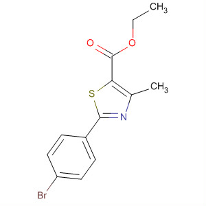 Structure of 5-Thiazolecarboxylic acid, 2-(4-bromophenyl)-4-methyl-, ethyl ester