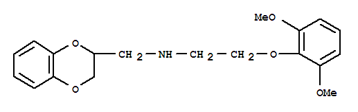 Structure of 1,4-Benzodioxin-2-methanamine,N-[2-(2,6-dimethoxyphenoxy)ethyl]-2,3-dihydro-