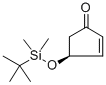 Structure of (4S)-(-)-T-BUTYLDIMETHYLSILOXY-2-CYCLOPENTEN-1-ONE