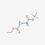 Structure of ethyl 2-[(tert-butoxycarbonyl)amino]cyclopropane-1-carboxylate