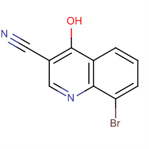 3-Quinolinecarbonitrile, 8-bromo-4-hydroxy-结构式