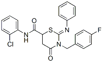 Structure of N-(2-chlorophenyl)-3-[(4-fluorophenyl)methyl]-4-oxo-2-phenylimino-1,3-thiazinane-6-carboxamide