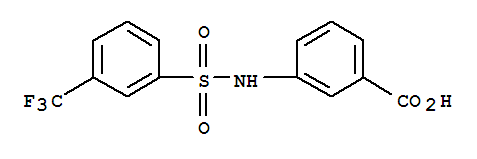 Structure of Benzoicacid, 3-[[[3-(trifluoromethyl)phenyl]sulfonyl]amino]-
