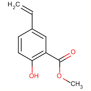 Structure of Benzoic acid, 5-ethenyl-2-hydroxy-, methyl ester