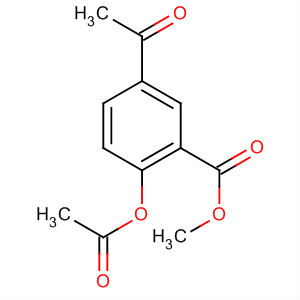 Structure of Benzoic acid, 5-acetyl-2-(acetyloxy)-, methyl ester