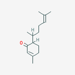 (R)-3-Methyl-6α-[(1S)-1,5-dimethyl-4-hexenyl]-2-cyclohexene-1-one结构式