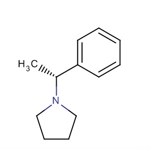 Structure of Pyrrolidine, 1-(1-phenylethyl)-, (R)-