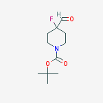 Structure of 1-BOC-4-FLUORO-4-FORMYL-PIPERIDINE