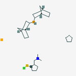 Structure of CHLORO(DI-2-NORBORNYLPHOSPHINO)(2-DIMETHYLAMINOMETHYLFERROCEN-1-YL)PALLADIUM(II)