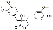 Structure of (3R)-3β,4α-Bis(3-methoxy-4-hydroxybenzyl)-3-hydroxytetrahydrofuran-2-one