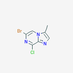6-bromo-8-chloro-3-methyl-imidazo[1,2-a]pyrazine结构式