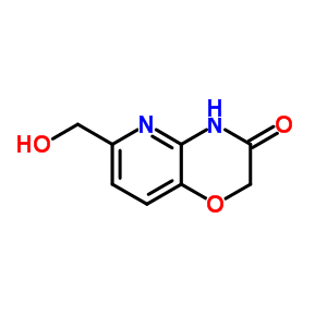 6-(hydroxymethyl)-2H-pyrido[3,2-b][1,4]oxazin-3(4H)-one结构式