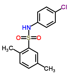 Structure of N-(4-chlorophenyl)-2,5-dimethylbenzenesulfonamide