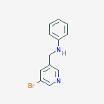 N-((5-bromopyridin-3-yl)methyl)aniline结构式