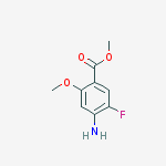 4-amino-5-fluoro-2-methoxy-benzoic acid methyl ester结构式