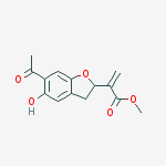 Structure of Methyl 2-(6-acetyl-5-hydroxy-2,3-dihydrobenzofuran-2-yl)propenoate