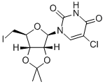 5-Chloro-5-deoxy-5-iodo-2,3-O-isopropylidene-D-uridine结构式