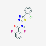 N-[5-(2-CHLOROPHENYL)-1,3,4-THIADIAZOL-2-YL]-2,6-DIFLUORO-BENZAMIDE结构式