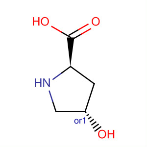 Structure of D-Proline, 4-hydroxy-, (4S)-rel-