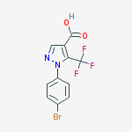 Structure of 1-(4-bromophenyl)-5-(trifluoromethyl)-1H-Pyrazole-4-carboxylic acid