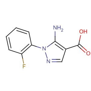 Structure of 1H-Pyrazole-4-carboxylic acid, 5-amino-1-(2-fluorophenyl)-