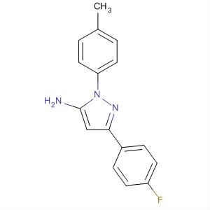 1H-Pyrazol-5-amine, 3-(4-fluorophenyl)-1-(4-methylphenyl)-结构式