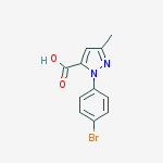 Structure of 2-(4-bromophenyl)-5-methylpyrazole-3-carboxylic acid