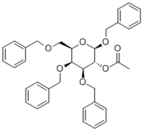 2-O - 乙酰基 - 1,3,4,6 - 四 - O - 苄基 -β-D - 吡喃半乳糖苷结构式