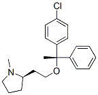 (S)-2-[2-[(R)-1-(4-氯苯基)-1-苯乙氧基]乙基]-1-甲基吡咯烷结构式