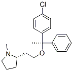 Structure of Pyrrolidine, 2-[2-[1-(4-chlorophenyl)-1-phenylethoxy]ethyl]-1-methyl-, [R-(R*,S*)]-