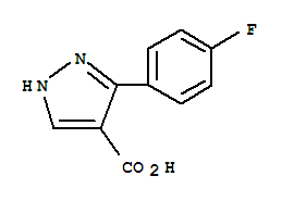 Structure of 3-(4-FLUOROPHENYL)-1H-PYRAZOLE-4-CARBOXYLIC ACID