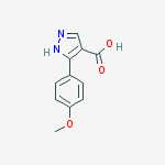 Structure of 1H-Pyrazole-4-carboxylic acid, 3-(4-methoxyphenyl)-