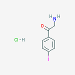 Structure of Ethanone, 2-amino-1-(4-iodophenyl)-, hydrochloride