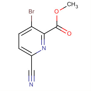 Structure of 2-Pyridinecarboxylic acid, 3-bromo-6-cyano-, methyl ester