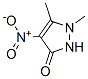 3H-Pyrazol-3-one,  1,2-dihydro-1,5-dimethyl-4-nitro-结构式