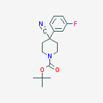 1-Boc-4-氰基-4-(3-氟苯基)哌啶结构式