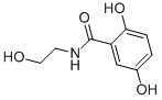 2,5-二羟基-N-(2-羟乙基)苯甲酰胺结构式