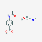 Structure of 4-acetamidobenzoic acid,1-(dimethylamino)propan-2-ol