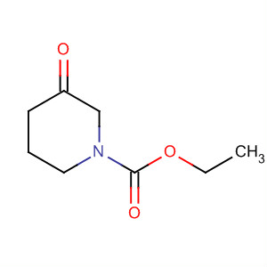 Structure of 1-Piperidinecarboxylic acid, 3-oxo-, ethyl ester