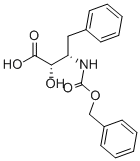 (2S,3S)-3-苄氧羰酰氨基-2-羟基-4-苯丁酸,结构式