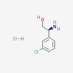 S-2-氨基-2-(3-氯苯基)乙醇盐酸盐结构式