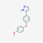 Structure of 5-[4-(4-METHOXYPHENOXY)PHENYL!-1H-PYRAZOLE, 97