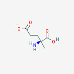 Structure of L-Glutamic acid, 2-methyl-