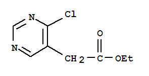 Structure of 4-Chloro-5-pyrimidineacetic acid ethyl ester